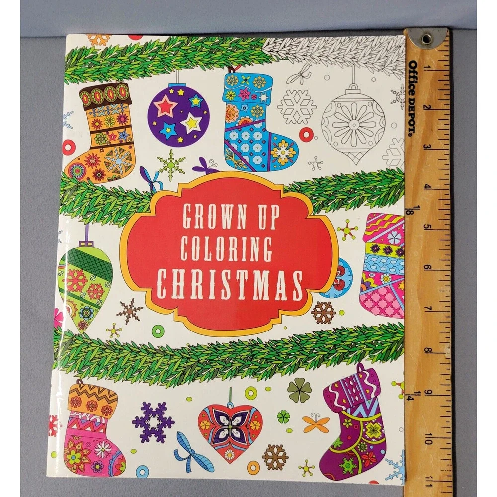 Grown Up Coloring Christmas Book‎ Relaxing Vision Street Craft Art Paperback
